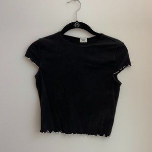 Aritzia‎ Sunday Best Black Cropped Tee